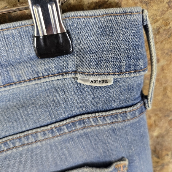 Mother The Midrise Dazzler Ankle Fray Weekend Kitten Denim Jeans - Picture 7 of 13